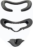 VR Pad de couverture pour l'index de la valve, support d'interface faciale magnétique PU Couvercle en cuir de mousse pour l'indice de valve, tampons en silicone noir VR Accessoires (ensemble de six pièces)