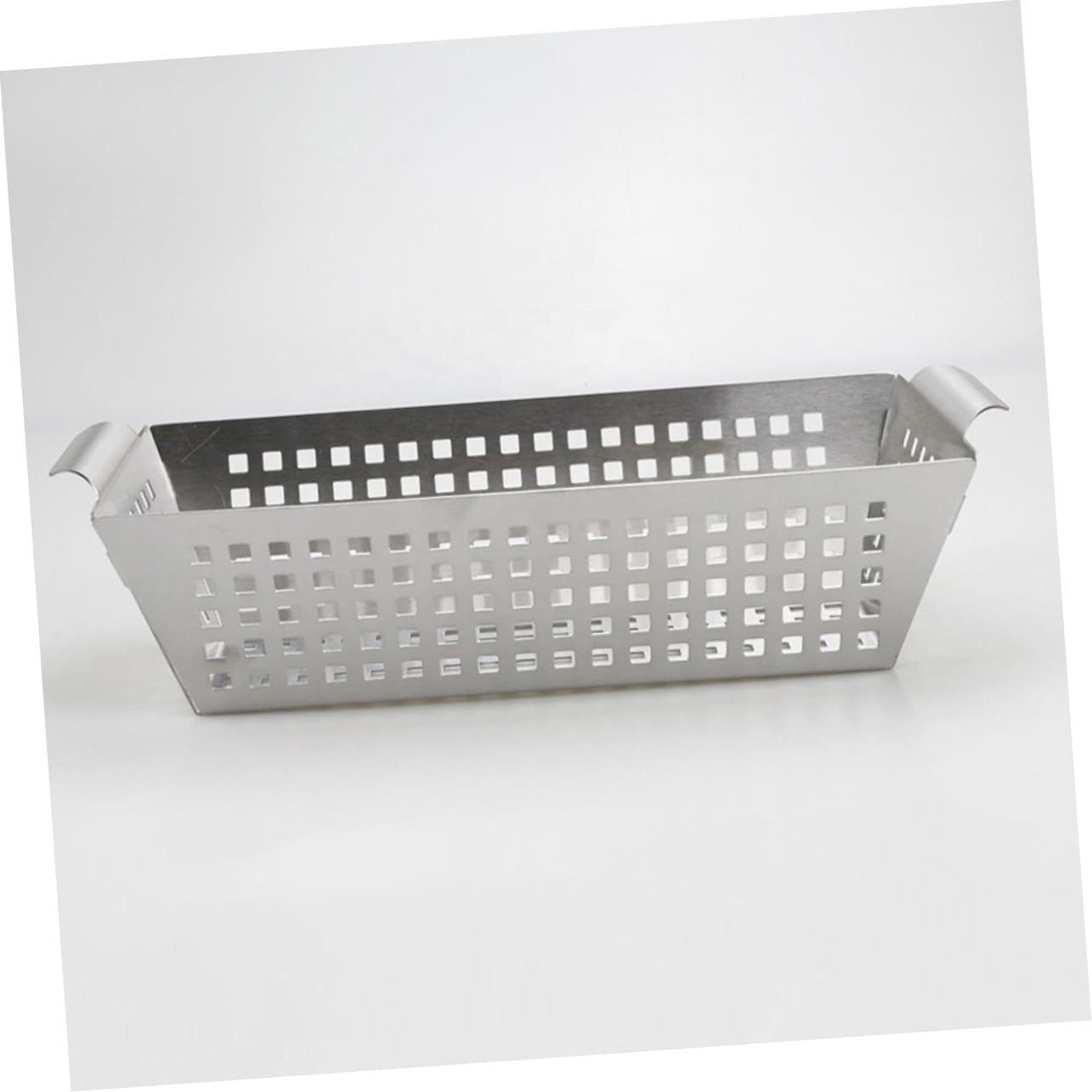 Griglia per barbecue in acciaio inox, 28,5 x 13 x 6 cm, griglia per barbecue a rete per grigliare verdure, pesce e carne, perfetto per grigliate estive