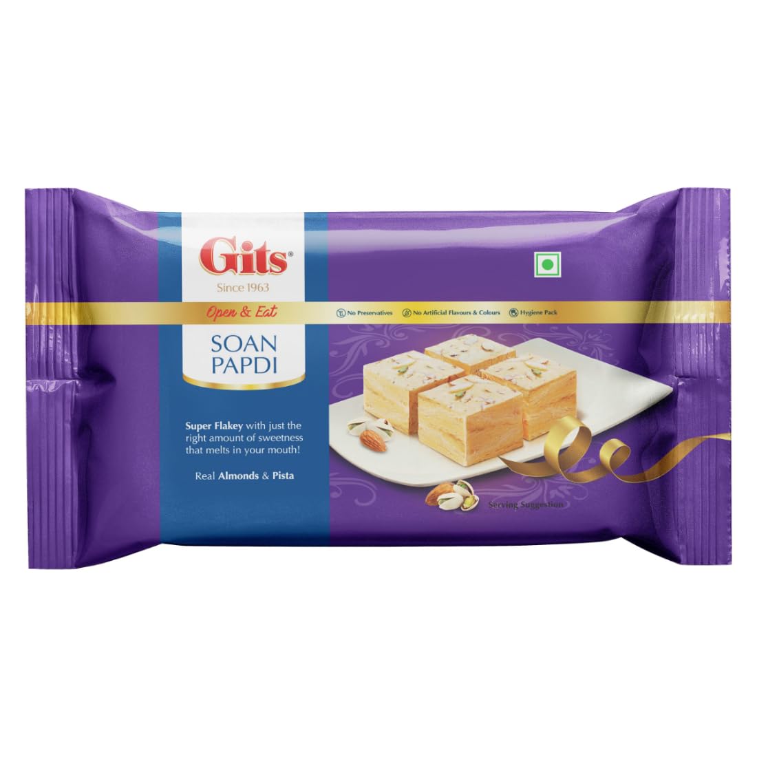 Gits Open & Eat Soanpapdi Ready to Eat Indian Dessert, 100g-image-25