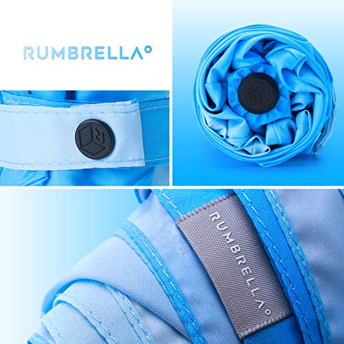 Rumbrella Mini Umbrella, Teflon Purse Umbrella With 99% Uv Protection Travel Umbrella, Gradient Blue #TOP1