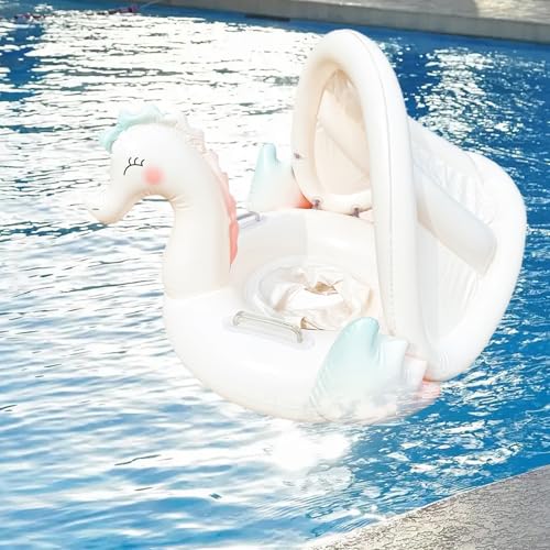 Bouée piscine gonflable avec auvent pliable pour lac et rassemblements