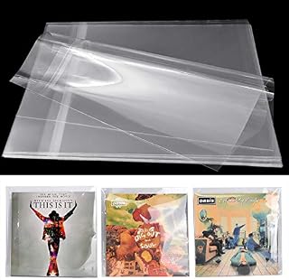 Facmogu 100 PCS 12 inch Clear Plastic Protective, LP Outer Sleeves Vinyl Record Sleeves Album Covers 12.79" x 12.9" Provide Your LP Collection with The Proper Protection