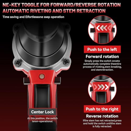 image for Labfintom Cordless Rivet Gun Tool for Milwaukee 18V Max Battery, Brush
