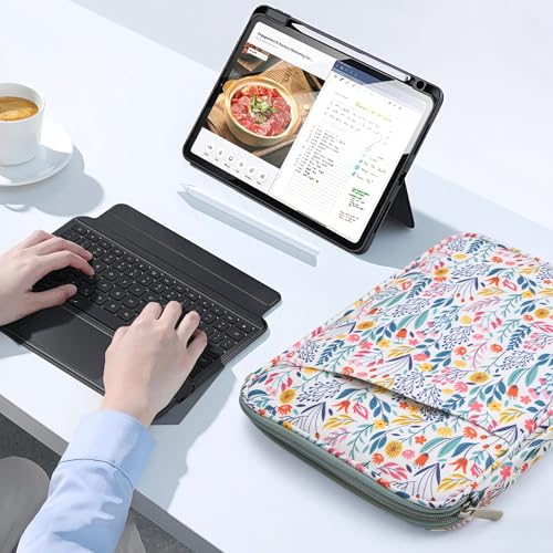 TiMOVO 9-11" Tablet-Hülle für iPad A16 & Galaxy Tab, Blume – Ansicht 7