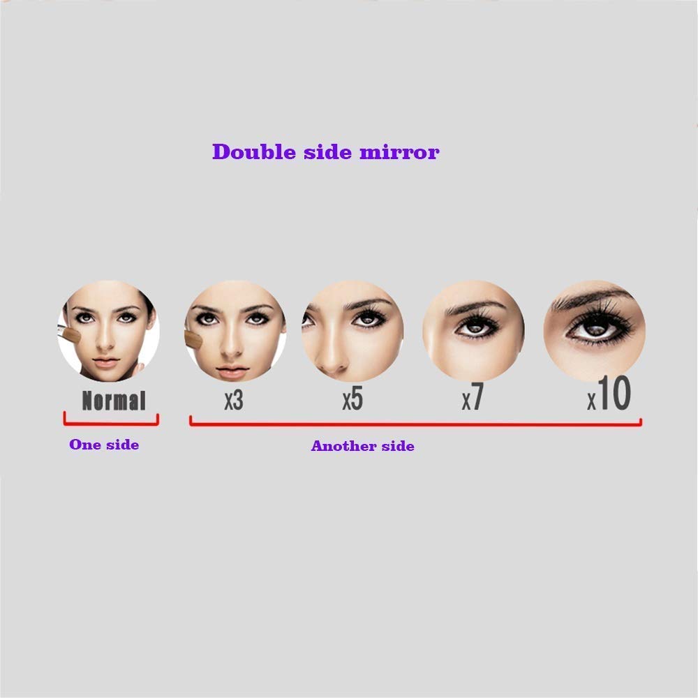 An der Wand montierte Make-up-Spiegel, vergrößernd, ausziehbar, Stabiler, Verstellbarer Kosmetikspiegel, Rasier- und Badezimmer-Kosmetikspiegel (Color : 3X, Size : 6inch)