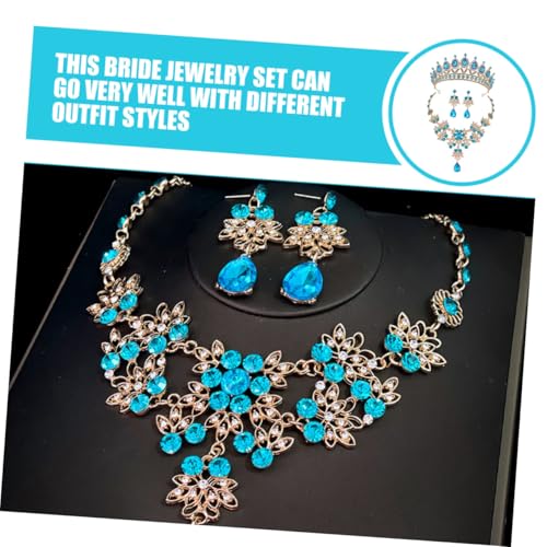 Conjunto de joyas de boda antialérgico para evitar rojeces con corona 5
