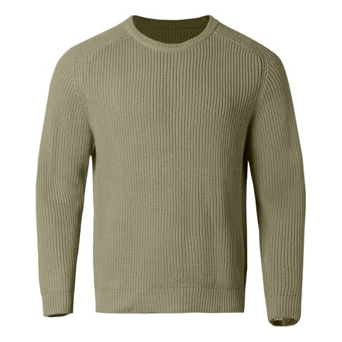 Men's Crewneck Pullover Sweater Lightweight Fashion Classic Top Waffle Textured Casual Long Sleeve Knitted Sweaters2