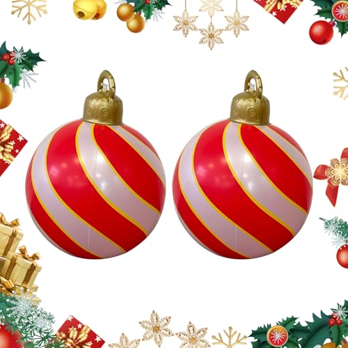 Weihnachtsdekorationen, 2 Stück Aufblasbare Weihnachtskugel 40cm...
