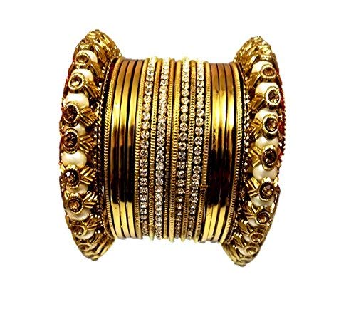 Designer Antique Gold Bangles Set 