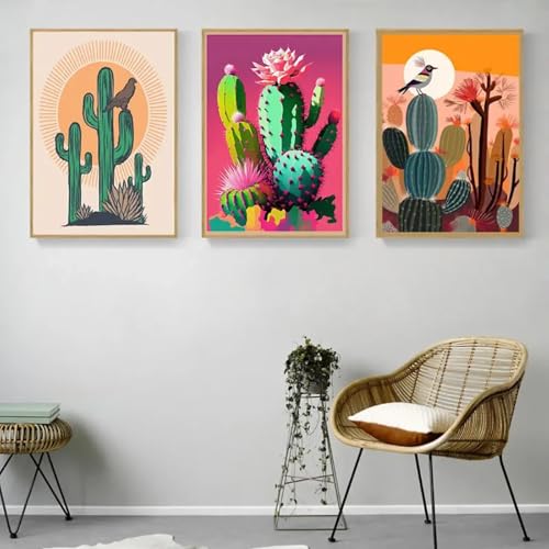 Plante Cactus Peintures XINBAO Toile 21x30cm Décoration de Chambre