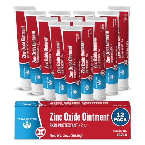 Zinc Oxide Ointment for Skin Protectant - 2 oz (12 pack) by TenderGentle