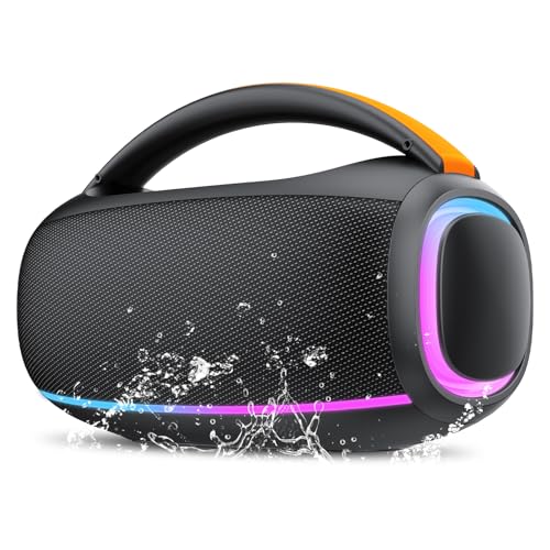 Image of Speakers Bluetooth Wireless: 80w Loud Speaker with Bass, 30H Playtime, IPX7 Waterproof, Large Speakers for Work, Outdoor, Workshop, Garage, Portable Speaker with TWS