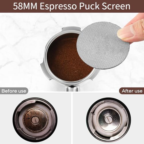 Image of 58mm Bottomless Portafilter for CASABREWS Ultra and Gevi ECMI0-SS0A1 | 5 mm Thick 3-Ear Design, with 58mm Puck Screen and 2 Cup Filter, Full Stainless Steel Filter Holder, Wooden Handle