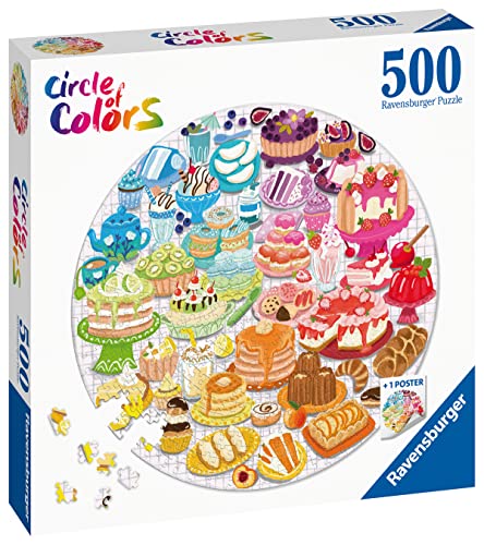 Ravensburger - 500 Piece Round Jigsaw Puzzle - Desserts (Circle of Colors) - Ages 12+ - Image 10