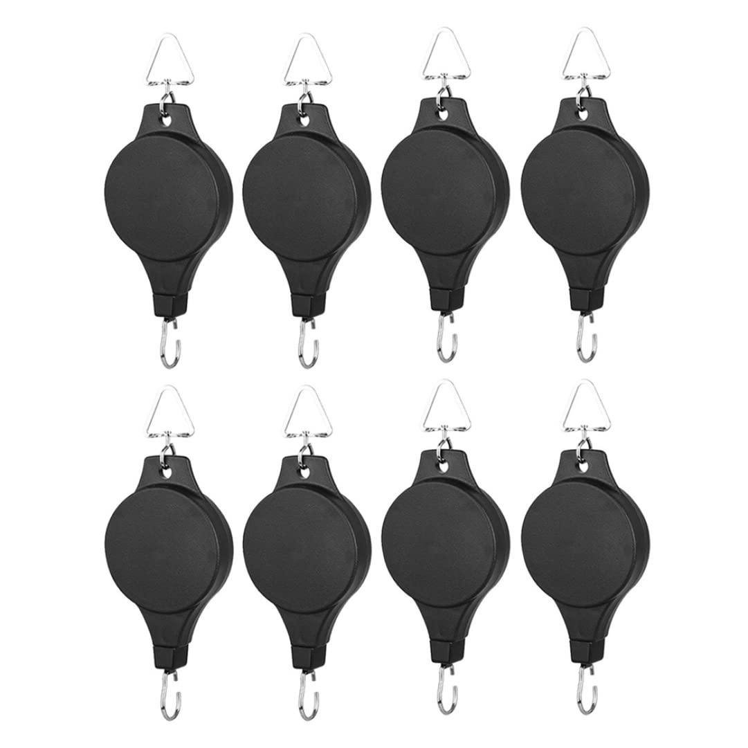 retractable plant hanger Hanging Basket Pulley Retractable Plant Pulley Hooks Planters Hangers for Home Garden 8PCS