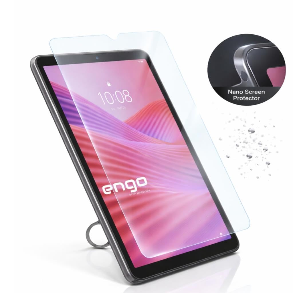 Engo Lenovo Tab One Tb305xu 8.7 İnç İle Uyumlu Ekran Koruyucu 9h Temperli Kırılmaz Esnek Nano Cam, Çizilmeye Ve Darbeye Dayanıklı Koruma, Hd Şeffaf