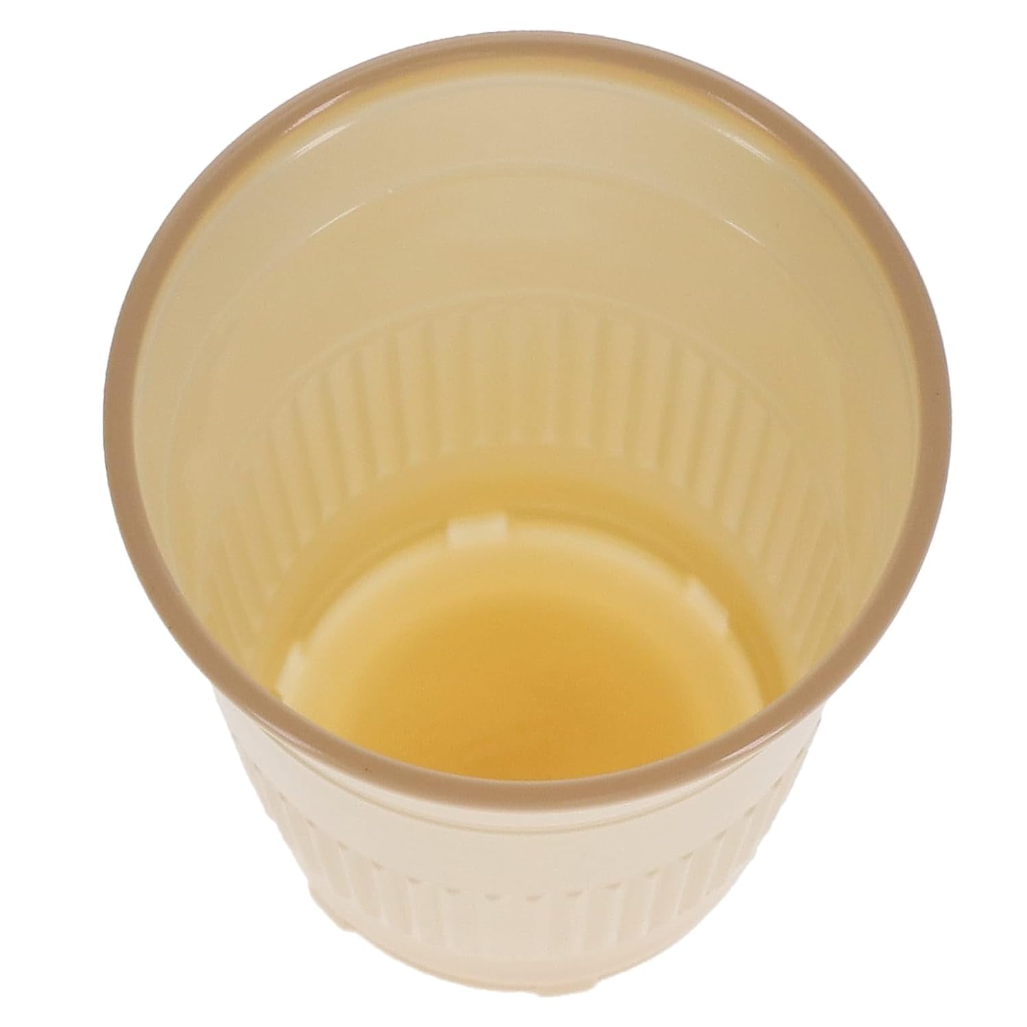 HSB 109259, Disposable Drinking Cups, 5oz, Thick-Walled & High-Gloss Finish, Easy-Grip Embossed, Double-Rolled Lip for Comfort, Beige, 1000/Pk