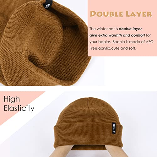 FURTALK Toddler Beanie Baby Boys Girls Beanies Kids Knit Winter Hats for 0-8 Years3