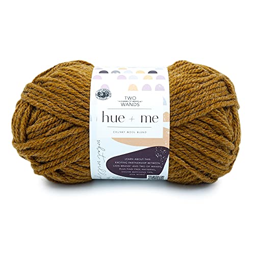 Image of Lion Brand Yarn, Hue + Me Chunky Yarn for Crocheting, Knitting, and Crafts, Arrowwood, 1 Pack