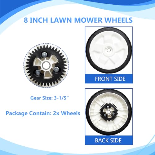 Lawn Mower Wheels - Front and Back View