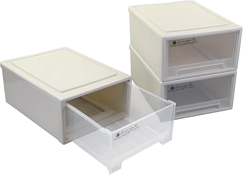 Miniatura 4 de Cajón de almacenamiento apilable de plástico, cajones apilables pequeños, paquete de 3