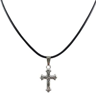 Silver Gothic Vines Celtic Cross