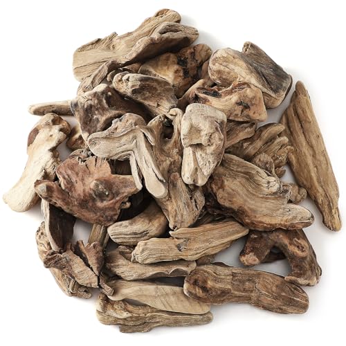 Maasechs 16oz Driftwood for Crafts and Decor, Mixed Size Driftwood Pieces Large Drift Wood Decor for Home Wedding Table DIY Art Beach Decoration, 2 Inches to 7 Inches in Length