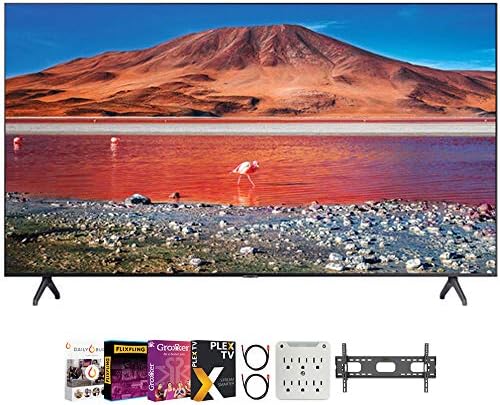 SAMSUNG UN58TU7000 58" 4K Ultra HD Smart LED TV Bundle with Premiere Movies Streaming + 30-70 Inch TV Wall Mount + 6-Outlet Surge Adapter + 2X 6FT 4K HDMI 2.0 Cable