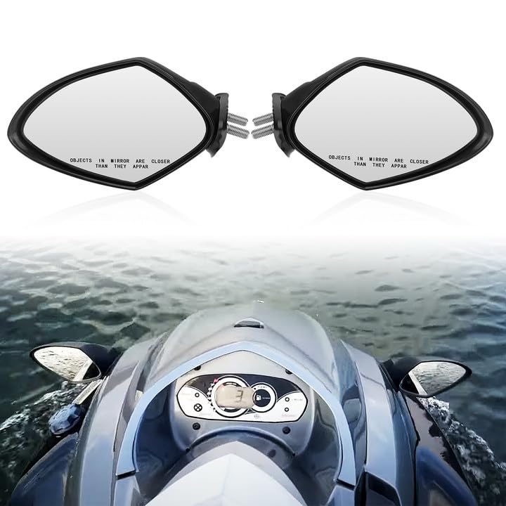 Image of M MATI F1S-U596B-10-00 F1S-U596C-10-00 Side Mirror Set for Yamaha Waverunner VX1100 VX 1100 Cruiser Deluxe Sport 2005-2009
