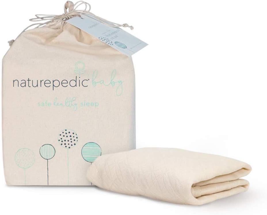 NaturepedicBreathable Ultra Organic Crib Mattress Cover - Fitted IvoryMADE SAFE