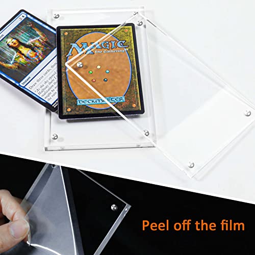 Acrylic Card Frame, Magnetic Trading Card Display Frames Desktop Display - 2 Sets Clear by tutata - Image 3