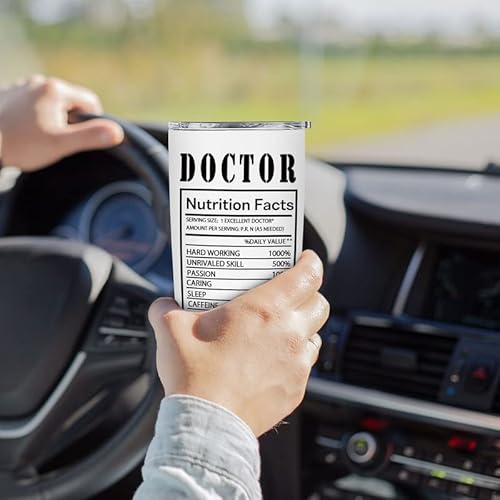 Gifts For Doctor Nutrition Facts Tumbler Medical Themed Gift Travel Tumbler Coffee Mug For Doctor Gifts Birthday Present For Doctor Insulated Stainless Steel With Lid 20 Oz #TOP2
