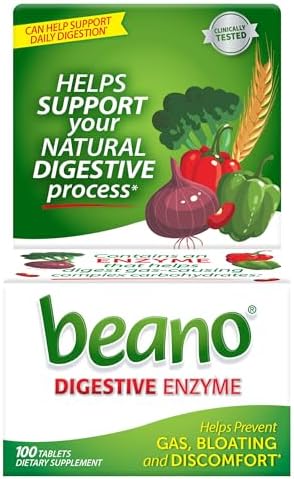 Beano Tablets | Take Beano To Help Digest Gas Causing Foods | 100 Tablets Per Box | Packaging May Vary