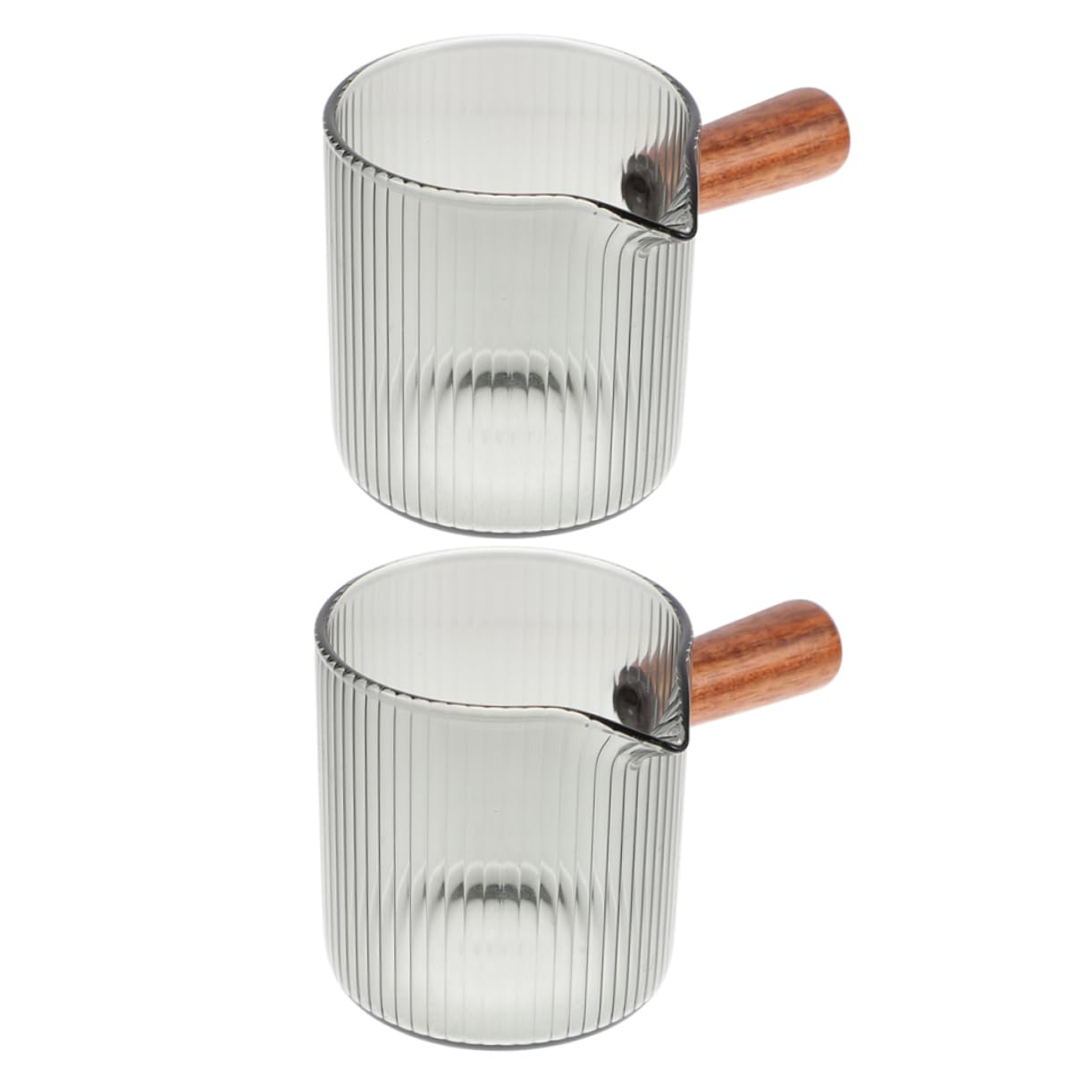 Amosfun 8 Pz tazza di latte mini caraffa per crema brocca schiumante tazza caffe tazza trasparente misurini contenitore per la crema del tazza da multifunzione
