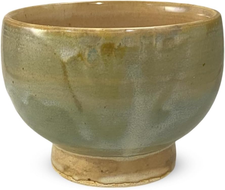 J-kitchens Hasamiyaki, Kiln Hayashino Glazed Blue, Nodata Matcha Bowl, Approx. 11.8 fl oz (350 cc), Japanese Powdered Green Tea Matcha Bowl/Size (Φ10.7 x 8 cm)