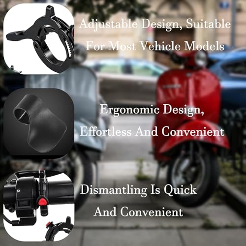 Image of Motorcycle Cruise Control, Throttle Lock for Long Distance Riding and Traffic Commuting, Cruise Control for Motorcycle and Electric Bike, Black ABS Material with 12.5 cm Length