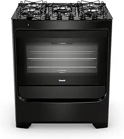 Fogão 5 bocas Consul mesa de vidro preto - CFS5VBE Bivolt