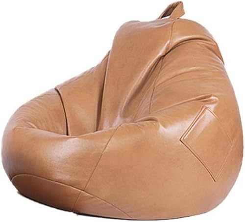 Sillas de funda de sofá sin relleno, de cuero de lino, puf, sofá de tatami, muebles de sala de estar (color B) (A)