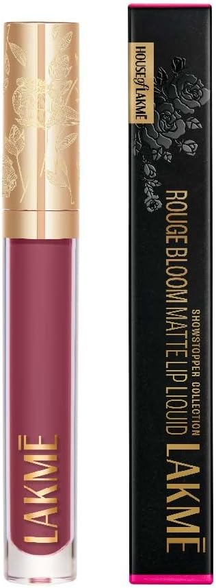 Lakme Rouge Bloom Matte Lip Liquid Blushing Bae 204-3.5ml