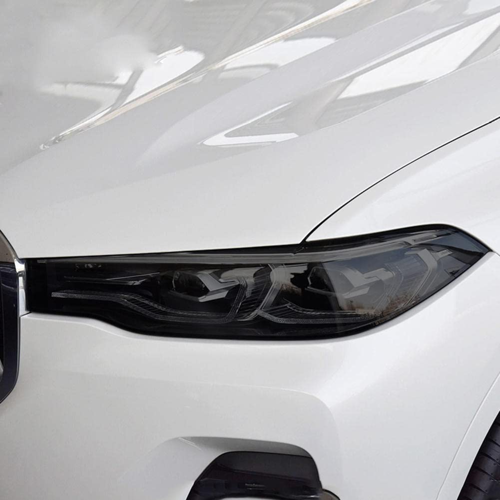 2 Pezzi Auto Faro Tinta Nero Pellicola Protettiva Vinile Protezione Adesivo TPU Trasparente, per BMW X7 G07 2019-presente Accessori