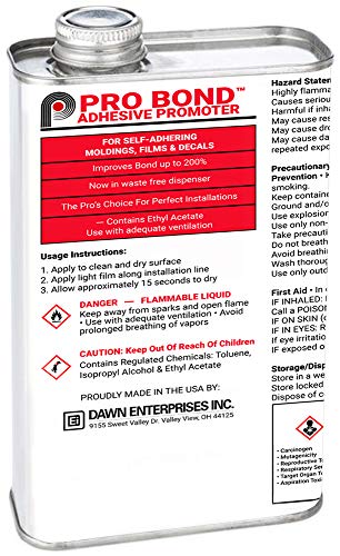 Dawn Enterprises Pro Bond Adhesive Promoter for Vinyl, Wraps, Window Tint, Automotive Molding - 16 oz Can