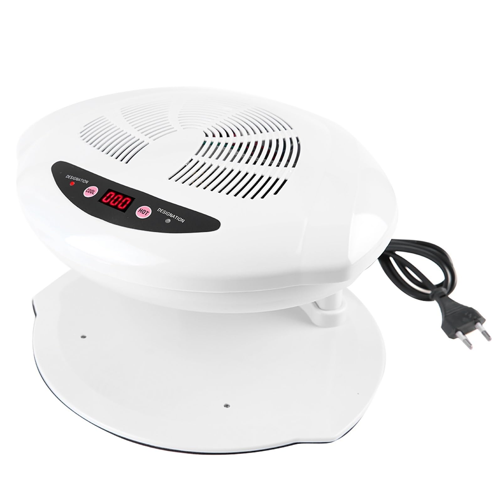 Colector de polvo de uñas, Secador de uñas por soplado aire frío y caliente 400W, máquina secado esmalte cálido, ventilador, aspiradora manicura, Sensor intelinte(Grey)