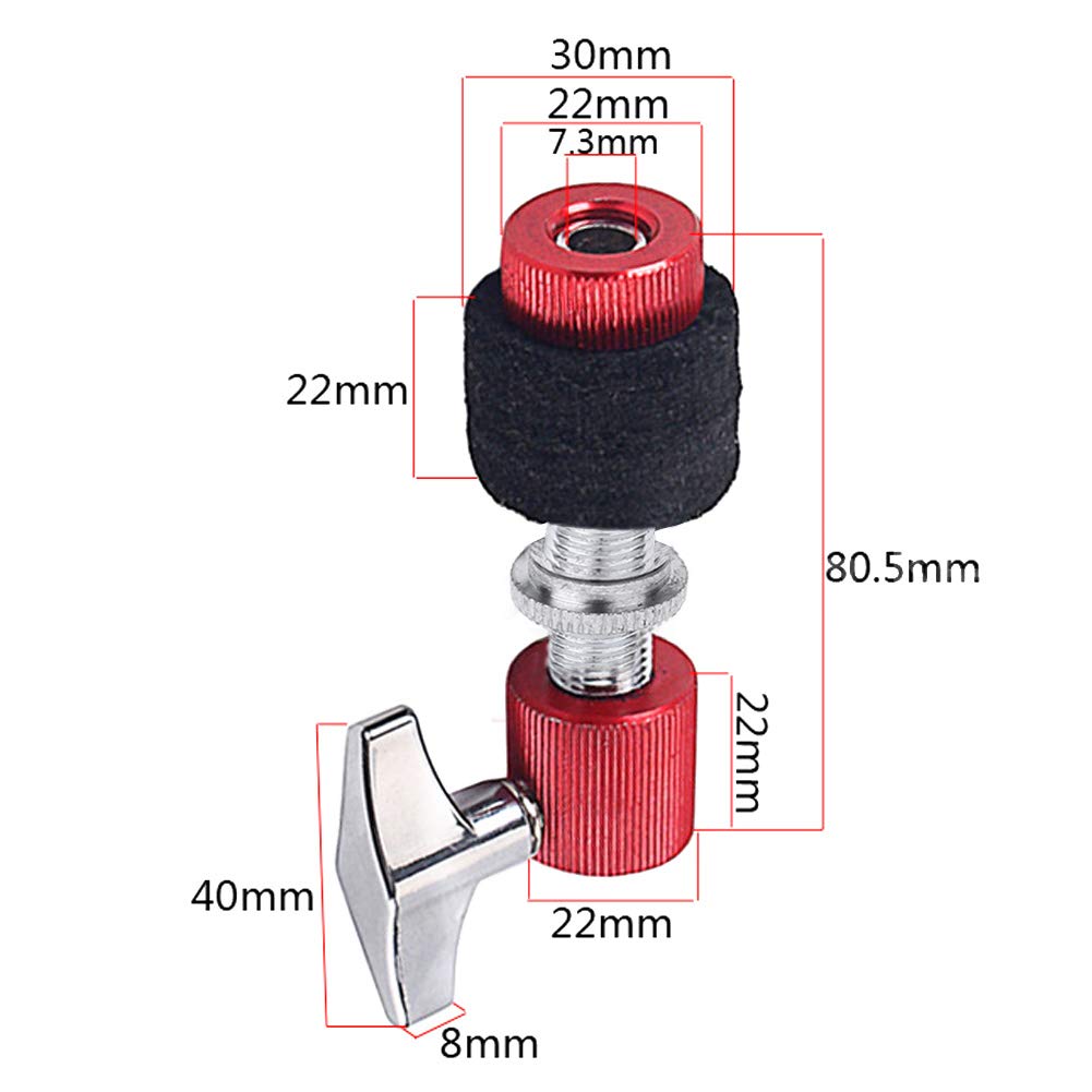 RiToEasysports Hi Hat Pochette de rangement pour bassin Hi-Hat en métal avec support de batterie Rouge Noir