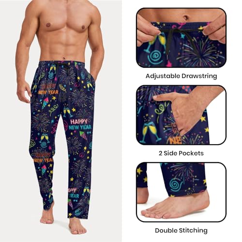 Men's Pajama Pants Sleep Pajama Pant Novelty Lounge Pants Lounge PJ Bottoms with Elastic Waist Nightwear Gifts for Men4