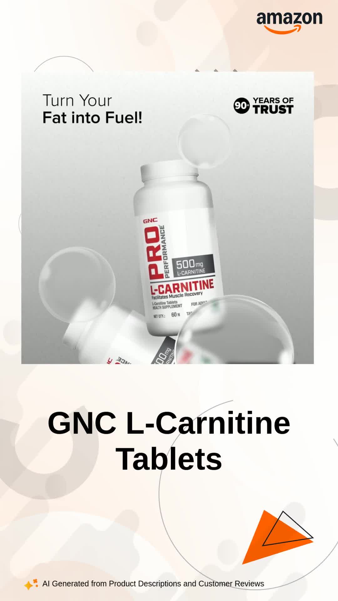GNC Pro Performance L-Carnitine Tablets 500mg