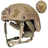 Adattamento personalizzabile: dotato di un sistema di cinghia regolabile, questo casco consente agli utenti di ottenere facilmente un adattamento sicuro e personalizzato, migliorando la stabilità e il comfort in ambienti ad alto movimento come Airsoft o Paintball.
