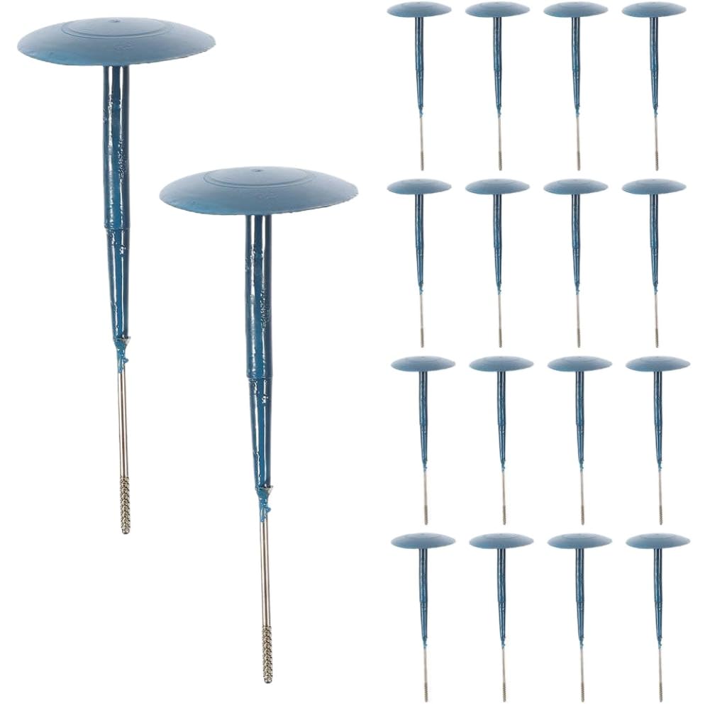 Kit di riparazione pneumatici tubeless da 20 pezzi per chiodi a fungo, patch per puntura, per pneumatici per auto da bici