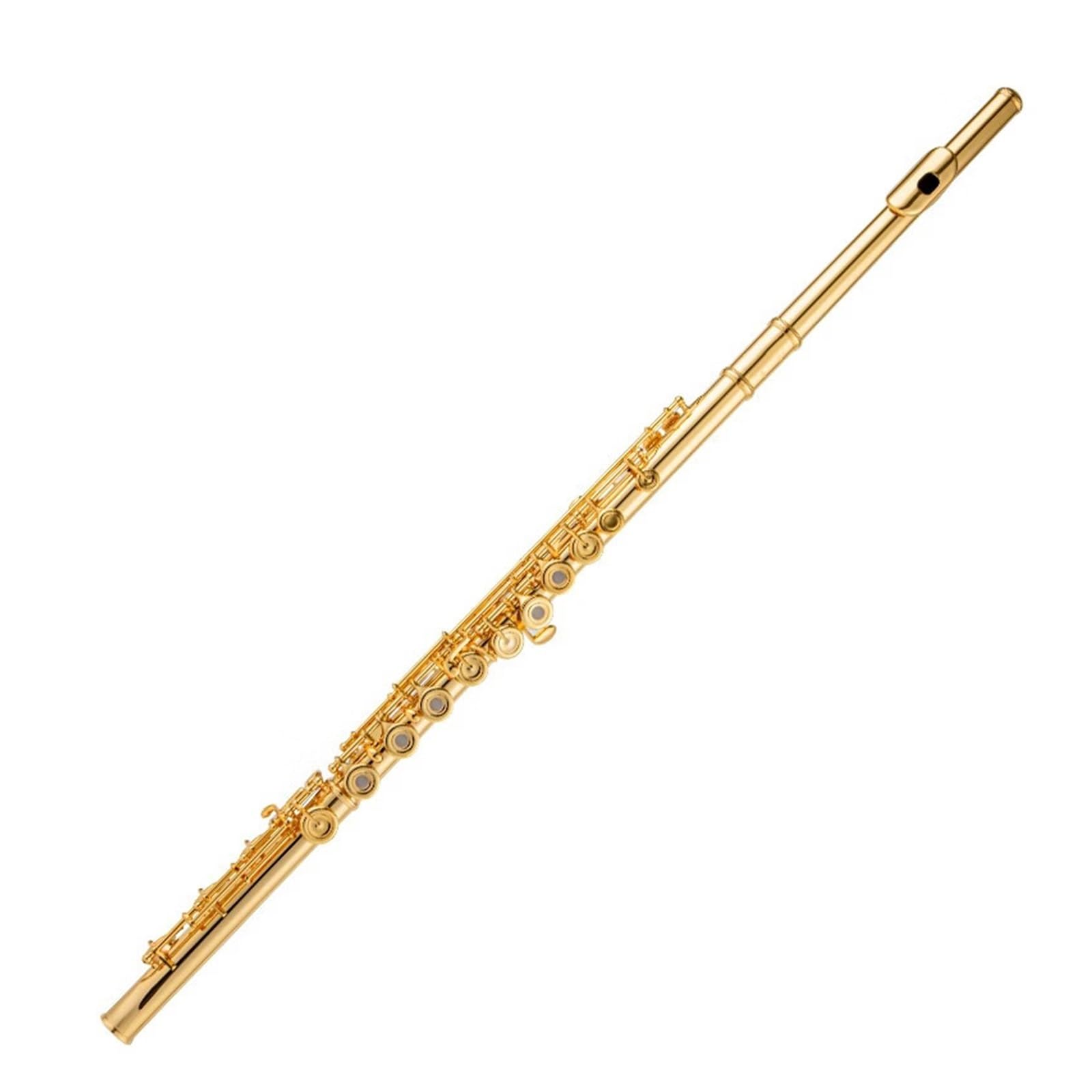 Flet poprzeczny Flet Instrument C Tune Student Grade Examination Beginner Professional 17-otworowy pozłacany flet