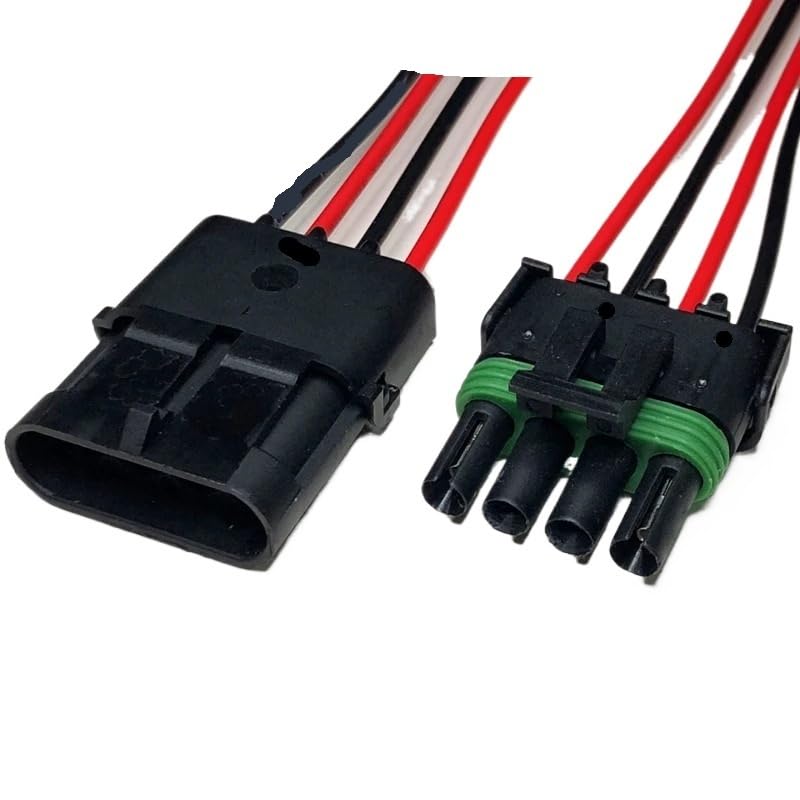 Dj3021y-2.5 Automobile Harness Sealed Connector 1p2p3p4p6p Motorcycle Cable Butt Joint Plug Wire Length 15cm(4p Strip line Row 1,5sets)