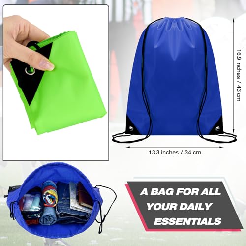 Image of Shappy 160 Pcs Drawstring Backpack Bulk Sports Gym Cinch Bag Polyester String Bag for Men Women (4 Colors)